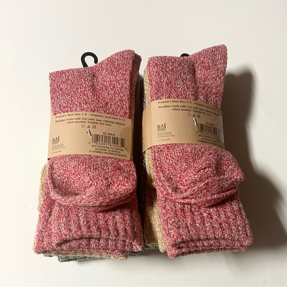 Clear Creek Woman’s Cotton Blend Crew Socks 8 Pairs  Shoe Size 5 to 9 NWT - Picture 4 of 7